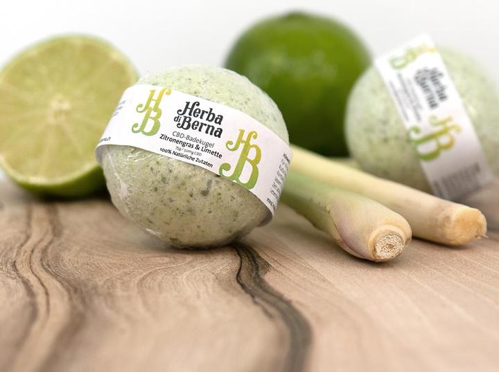 Actual product image Herba di Berna Bath ball lemongrass & lime (Bath bombs)