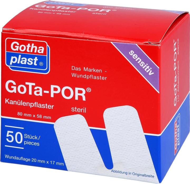 Produktbild Gothaplast GoTa-POR Kanülenpflaster steril 80mmx58mm, 50 St PFL (50x)