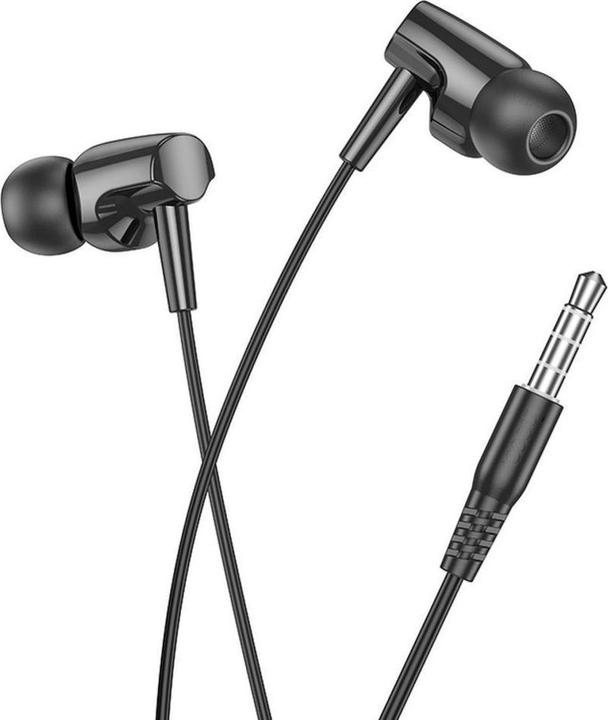 Hoco Wired headphones earphones universal with microphone M112 black (Cable)