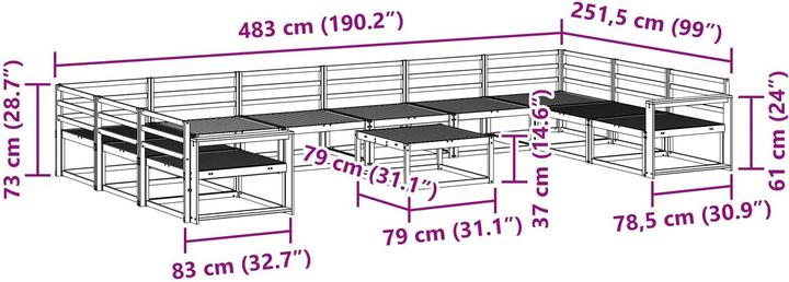 Produktbild vidaXL Outdoor-Sofa