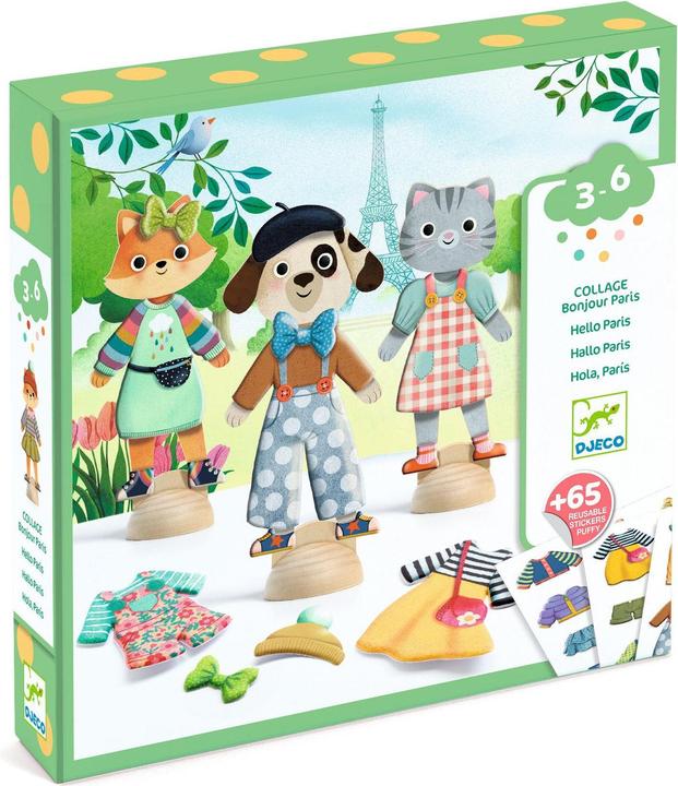 Actual product image Djeco Stickercollage Bonjour Paris