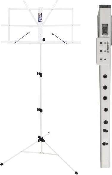 Artinoise Re.Corder acoustic digital recorder white with music stand (Fipple pipe, Baroque)