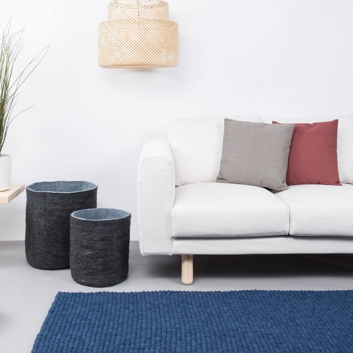 Produktbild Myfelt Alva Filzkugelteppich eckig (120 x 170 cm)