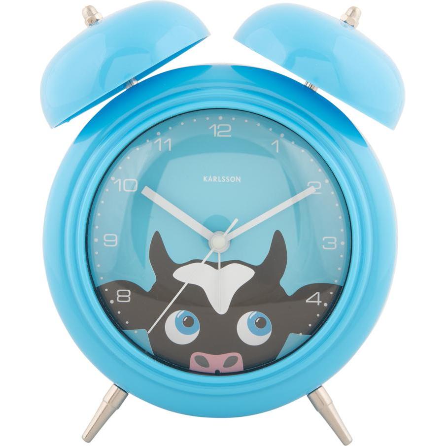 Karlsson, Sveglia, Wecker Kuh Blau, Anzeige: Analog, Detailfarbe: Blau