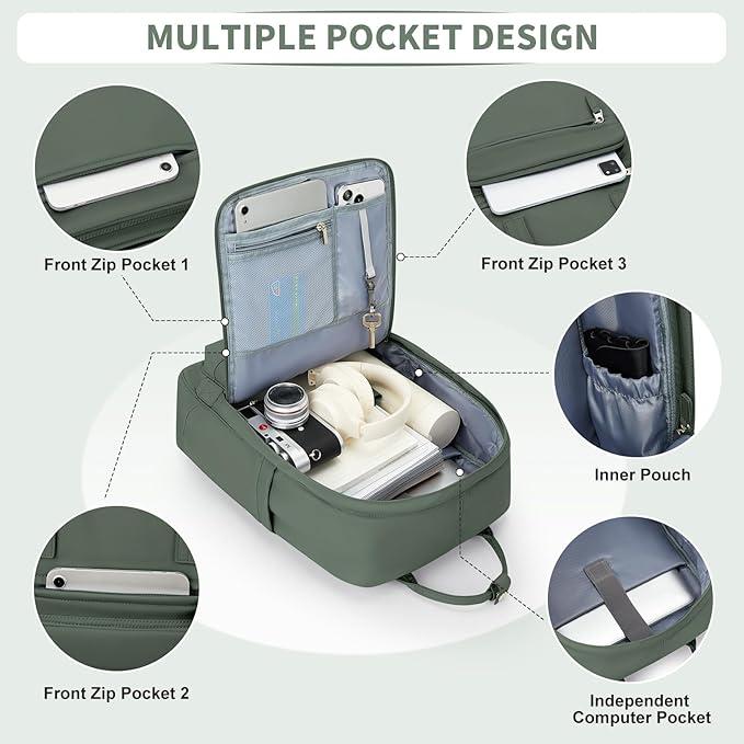 Immagine prodotto Only-Bags.Store Zaino per computer portatile a tinta unita, semplice zaino per la scuola in stile preppy, sport da