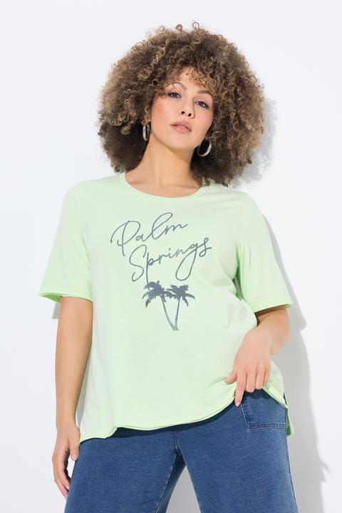 Immagine prodotto Ulla Popken T-shirt classica con Palm Springs, scollo a girocollo e mezze maniche (54)