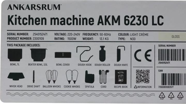 Immagine prodotto Ankarsrum Assistente Originale 6230 (1500 W, 7 l)