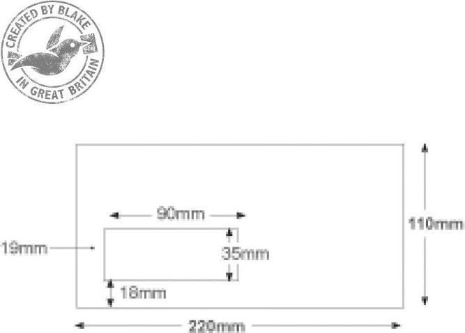 Immagine prodotto Blake 32216 (110 x 220 mm, 1x)