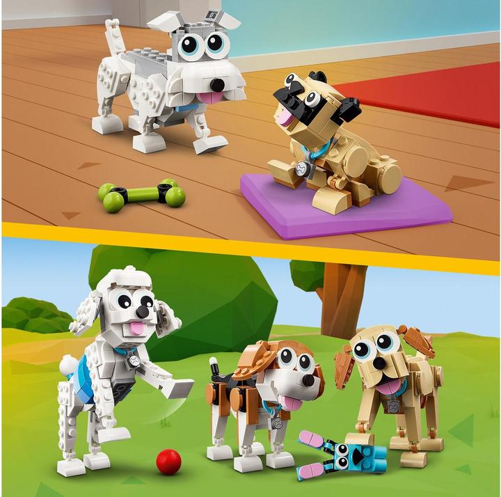 Actual product image LEGO Cute dogs (31137, LEGO Creator 3-in-1)