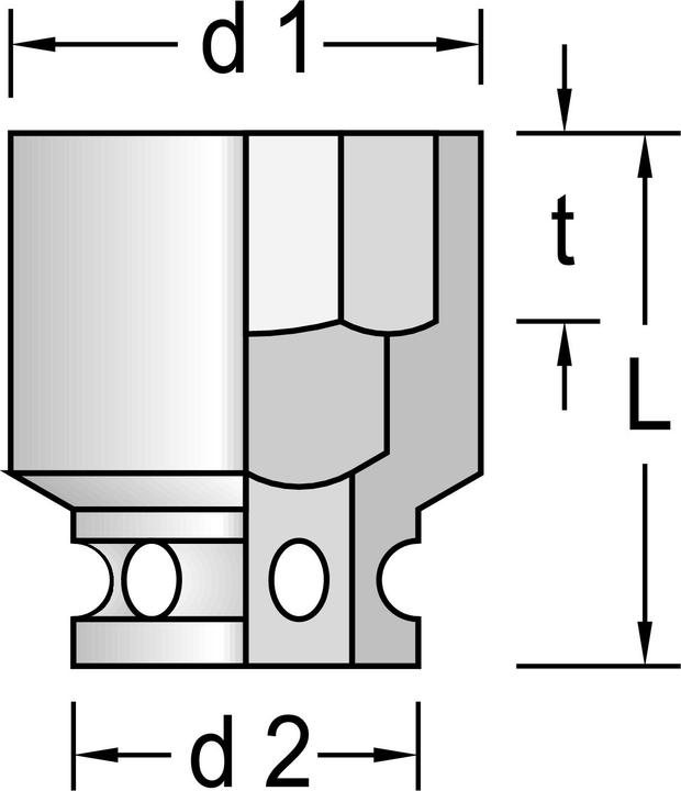 Productafbeelding Gedore 19 16 zeskantige schroevendraaierbit (16 mm)