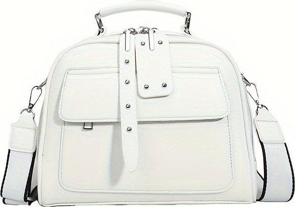 Produktbild Only-Bags.Store Mode PU Leder Handtasche, Trendy Shell Umhängetasche, Soldi Farbe Crossbody Bag