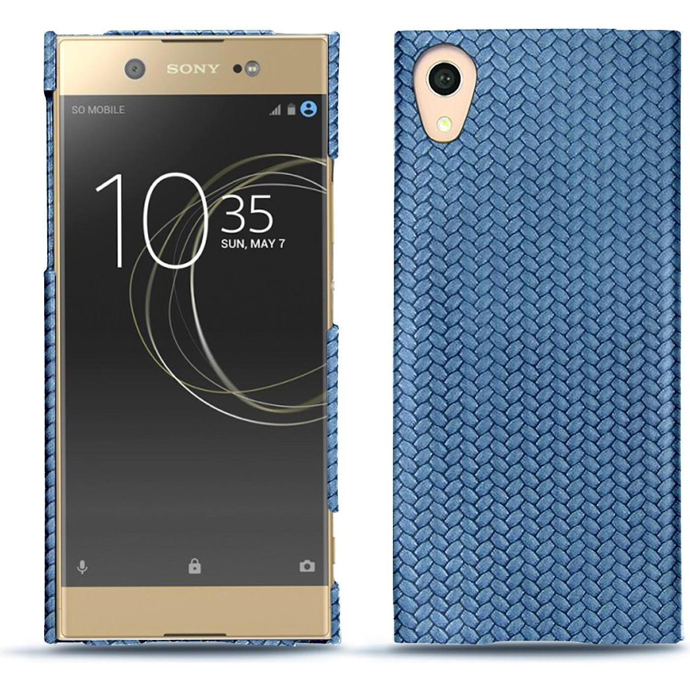 Noreve Lederschutzhülle (Sony Xperia XA1 Ultra), Smartphone Hülle, Blau