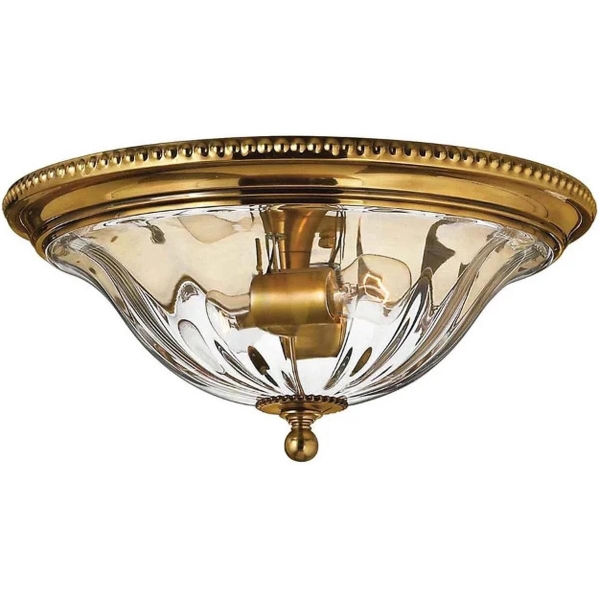 Elstead Lighting Bronzo/Rame Applique + Plafoniera, Plafoniera Cambridge E27 2-Gang Ottone Brunito (E27)