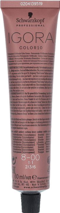 Produktbild Schwarzkopf Professional Igora Color10 Haarfarbe (8-00 Hellblond Natur Extra)