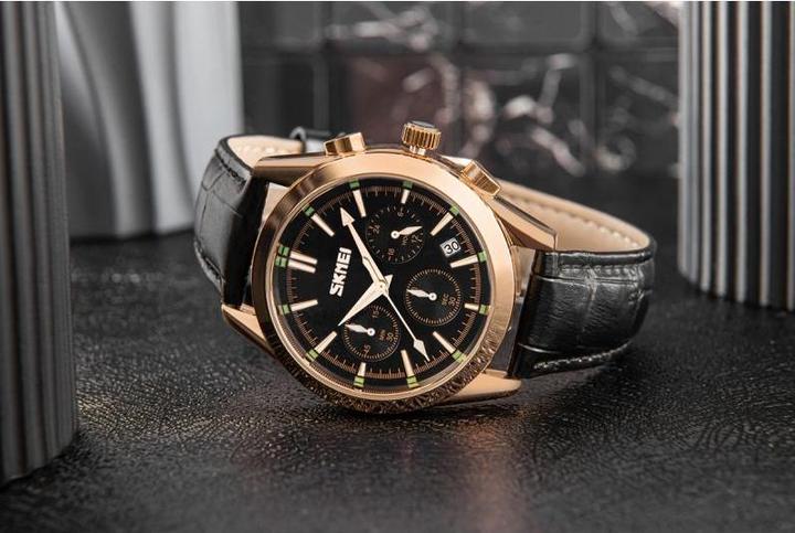 Immagine prodotto Skmei 9127BK Herrenuhr + BOX (Cronografo, Orologio da polso analogico, 40.50 mm)