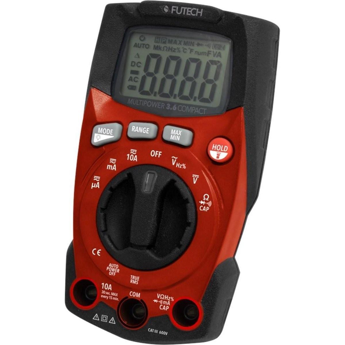 Futech, Multimetro, 400.36C Multipower 3.6 Kompakt-Multimeter (CAT III 600V)