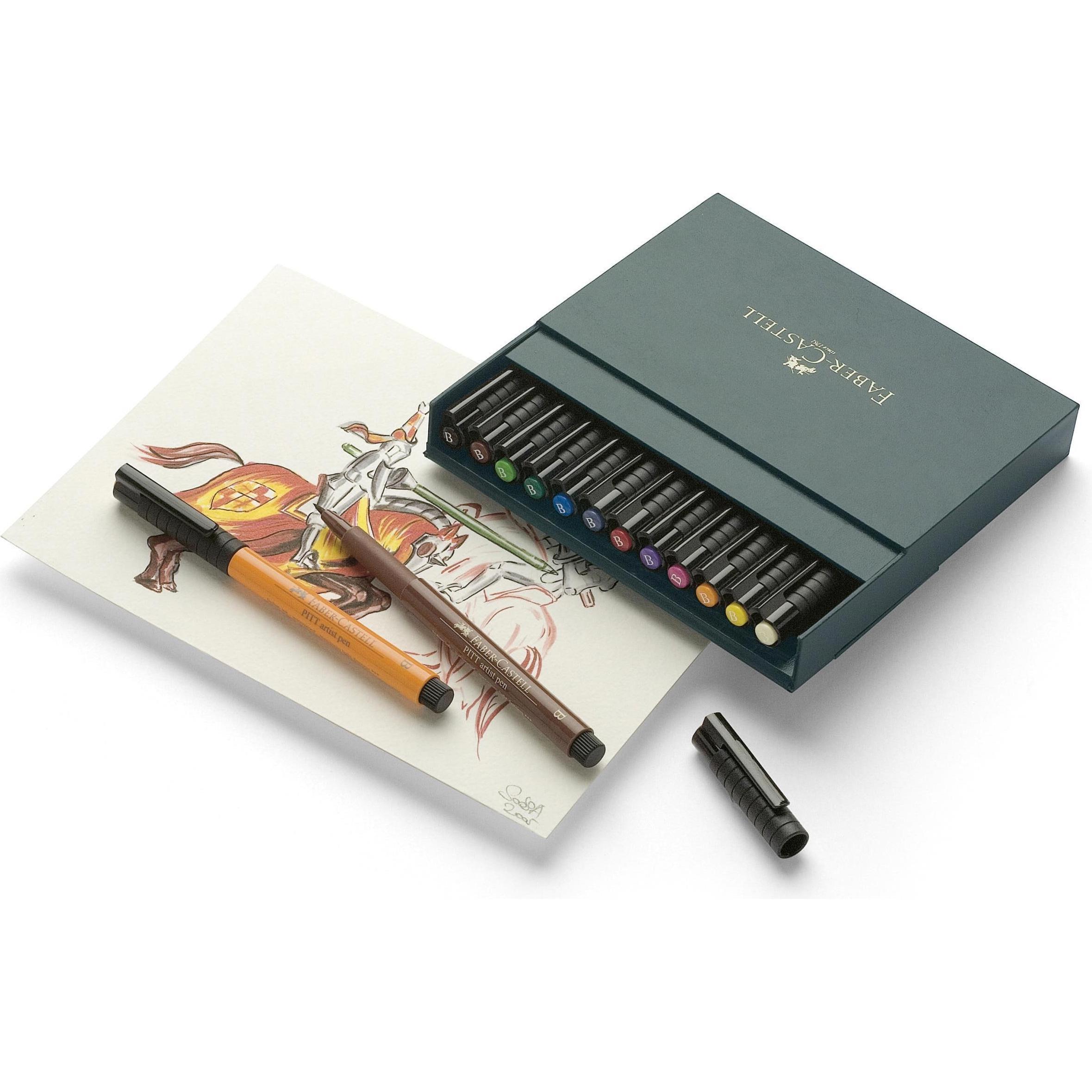 Thumbnail - Faber-Castell, Malstifte, Pitt Artist Pen (Mehrfarbig, 12 x)