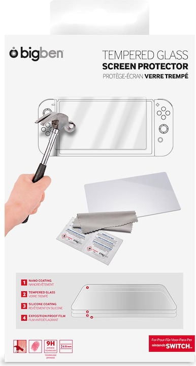 Actual product image Bigben Tempered Glass Screen Protector (Switch)