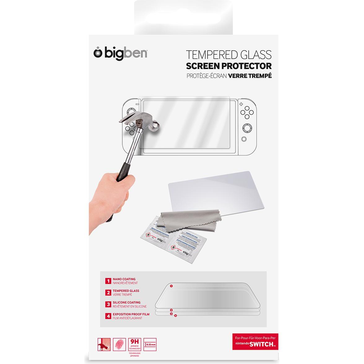 Thumbnail - Bigben Tempered Glass Screen Protector (Switch), Weiteres Gaming Zubehör, Transparent