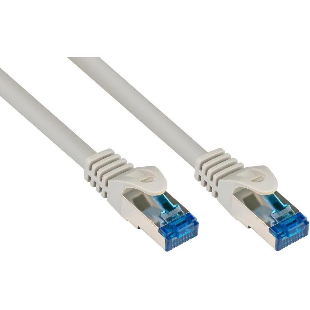 Good Connections RNS Patchkabel SmartFLEX, Cat.6A, S/FTP, PiMF, halogenfrei (LSZH), 500MHz, CU, grau, 0,15m,  (S/FTP, CA...