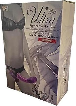 Image du produit Baile Harness Double Dildo mit Vibration Lila
