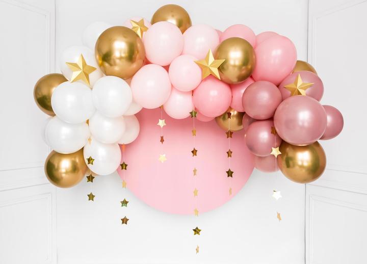 Produktbild Partydeco Bogen aus Luftballons in Rosa und Gold (60 x)