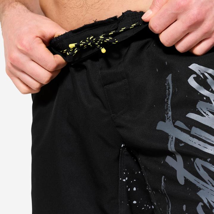 Produktbild Domyos MMA-ShortsHerren strapazierfähig - schwarz/gelb (XL)