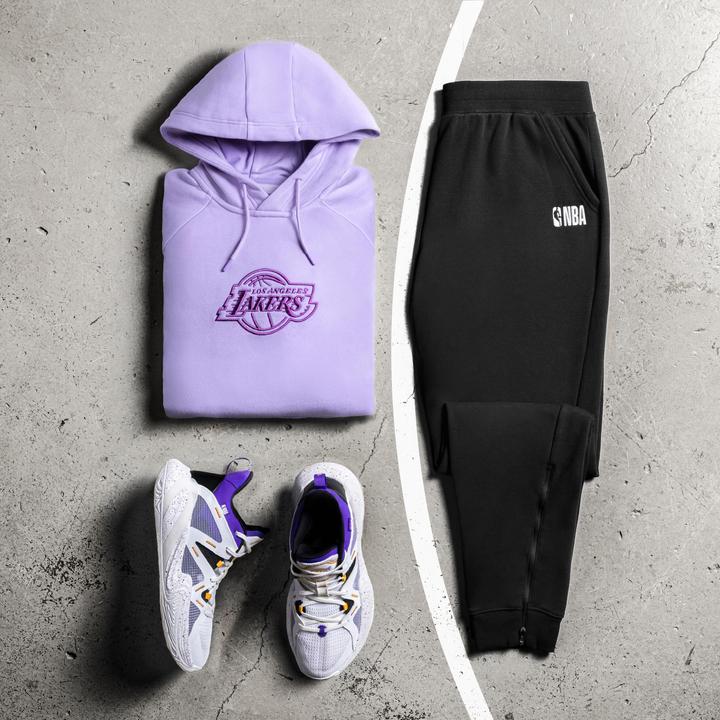 Image du produit Tarmak Sweat à capuche los angeles lakers homme/femme - hoodie 900 nba violet (XXS)