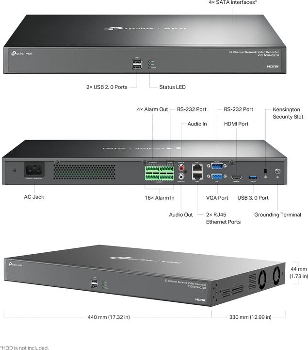 Actual product image TP-Link Recorder 32 VIGI NVR4032H (Network Video Recorder (NVR))