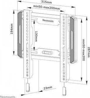 Actual product image Neomounts WAH 1TFT 1Joint Max.45 (Wall, 65", 45 kg)