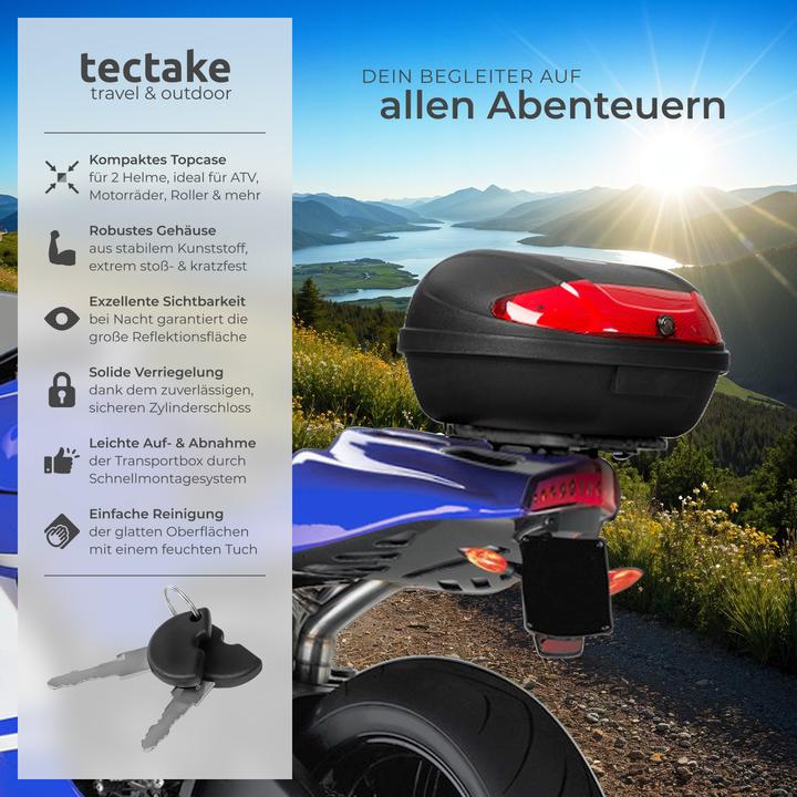 Image du produit tectake Topcase avec réflecteur (48 l)