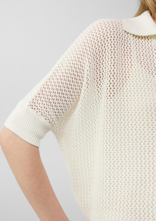 Actual product image S.Oliver Strickpullover Oversized Ajour-Polo (42)
