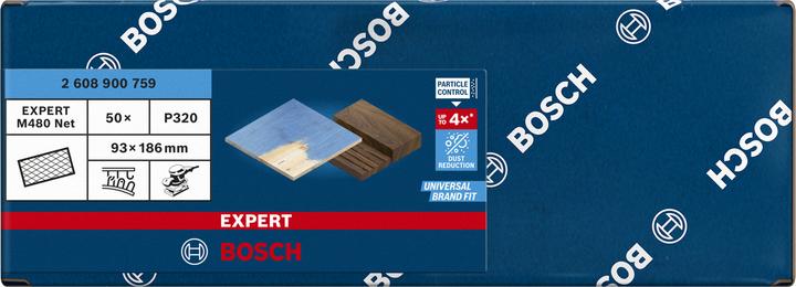 Produktbild Bosch Professional Zubehör EXPERT M480 Schleifnetz für Schwingschleifer, 93 x 186 mm, G 320, 50-tlg. (320)