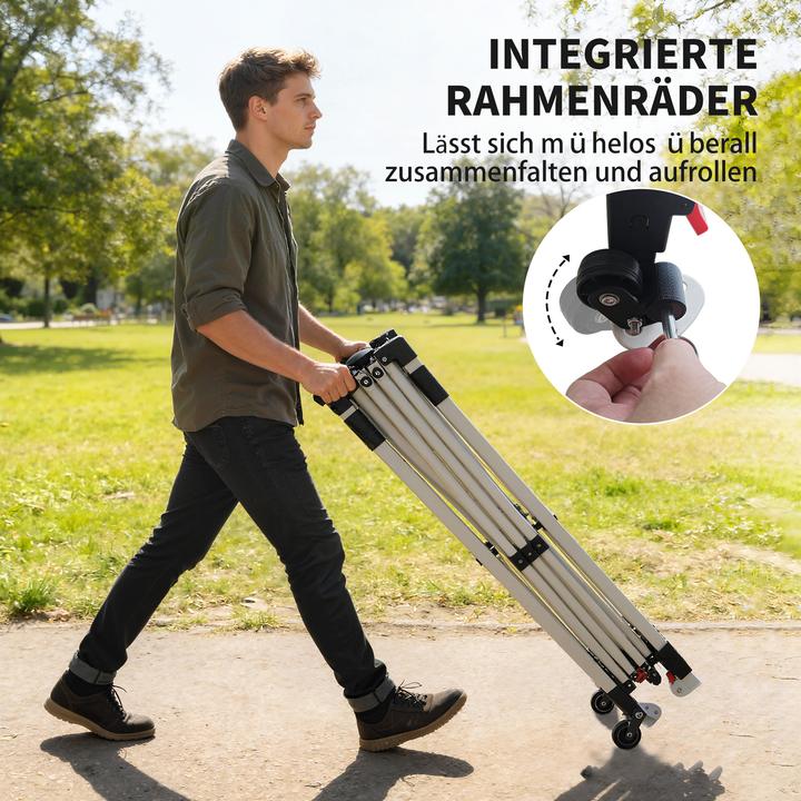 Actual product image Outsunny Faltpavillon Oxfordstoff, Metall Weiss (300 cm, 300 cm)