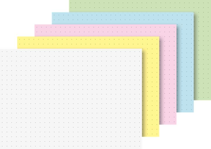 Brunnen Schede A6 a punti assortite PU=100 pezzi (A6, 180 g/m²)