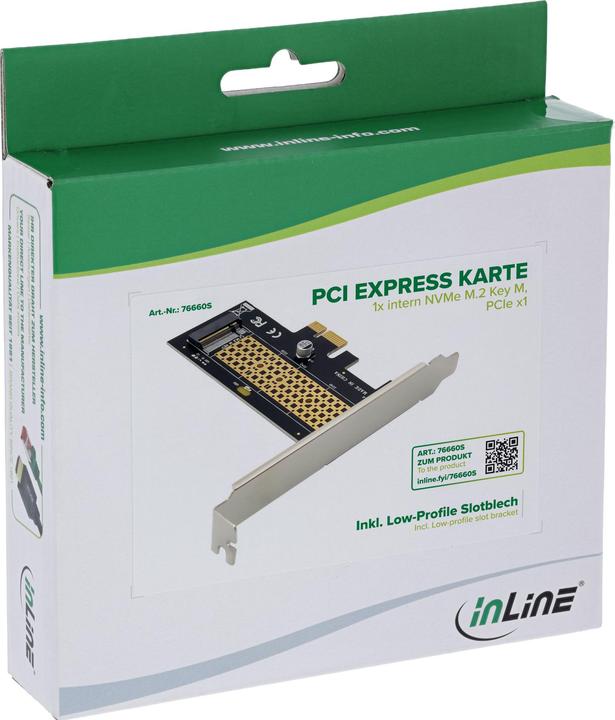 Actual product image InLine PCI Express Karte zu 1x intern NVMe M.2 Key M