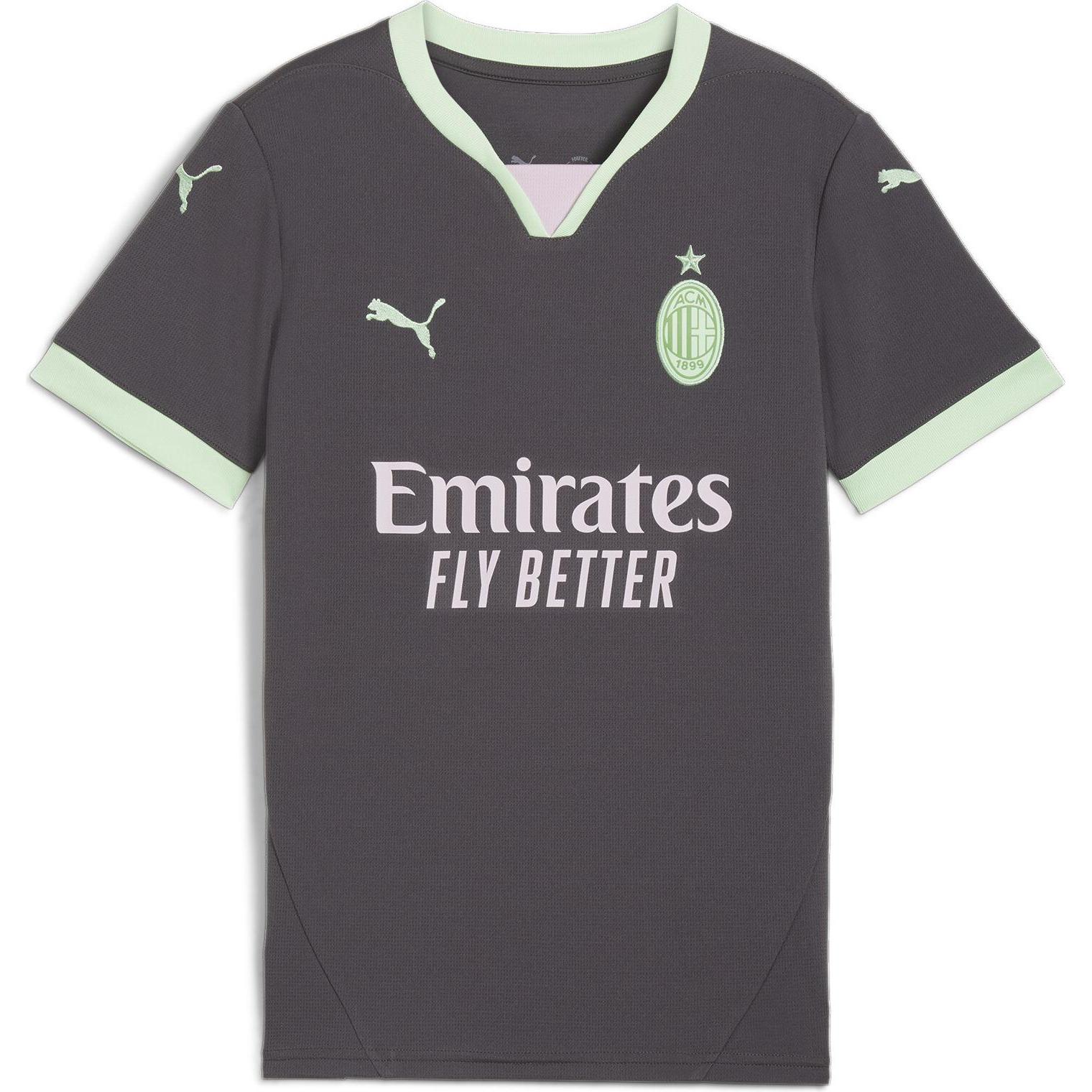 Puma, Jungen, Sportshirt, ACM Third Jersey Replica Jr (152), Grau, 152
