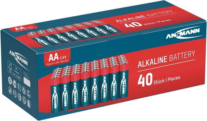Actual product image Ansmann Alkaline Mignon (AA) batteries - 40 pieces (40 pcs., AA, 2800 mAh)
