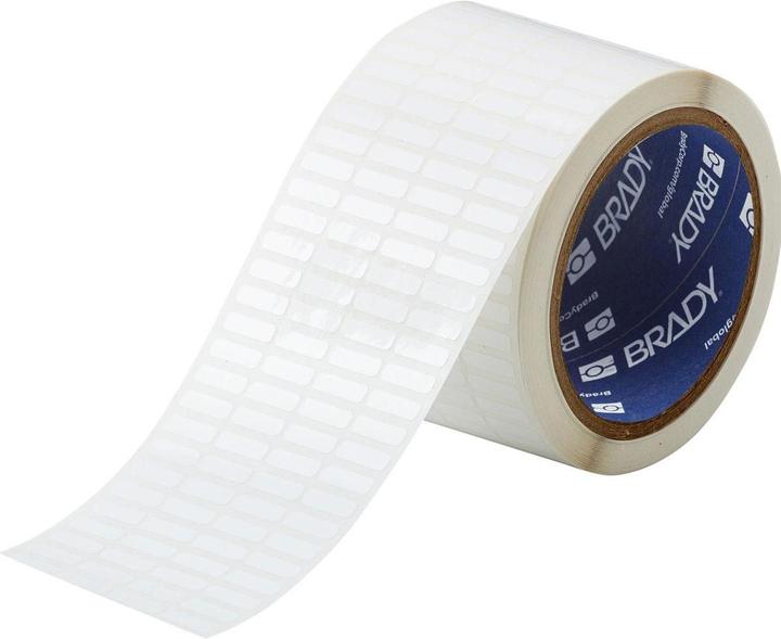 Brady THT-14-473-10, Tension dissipative polyester, White, 16.51 x 5.08 mm, permanent, 4-lane (1 (1.65 cm)