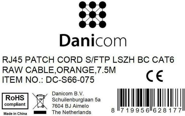 Produktbild Dsit CAT 6 Netzwerkkabel LSOH (CAT6, 7.50 m)