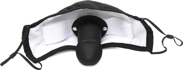 Actual product image Master Series Mouth-Full Dildo Face Mask - Black
