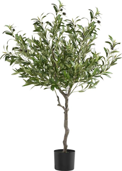 tectake Künstlicher Olivenbaum Oleand, realistische Textur (120 cm)