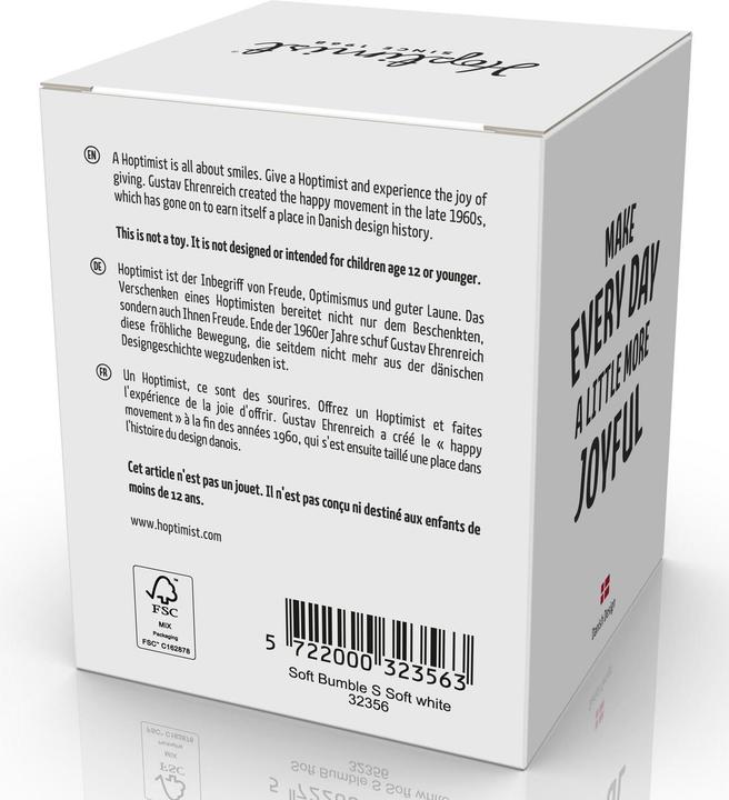 Actual product image Hoptimist Soft Bumble S White.32356