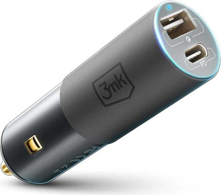 Actual product image 3MK Hyper Car Charger 100W / DC12-24 / USB-C+USB-A