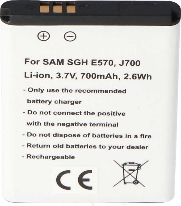 Actual product image Samsung Battery SGH E570, J700