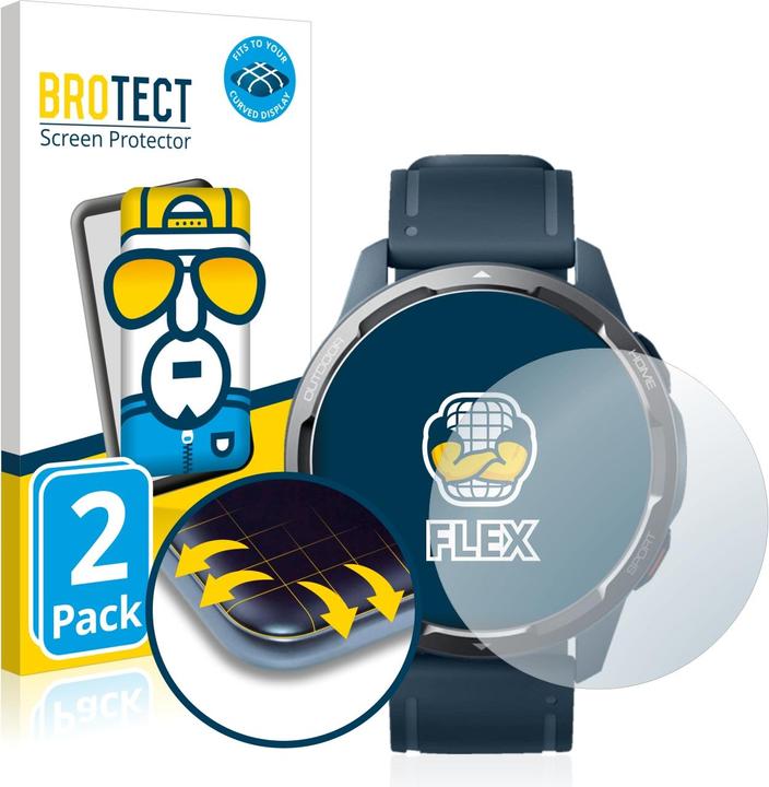 BROTECT Full-Cover Displayschutz (Xiaomi Watch S1 Active)