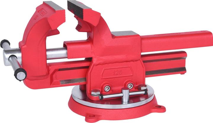 Immagine prodotto KS Tools Morsa parallela con tavola girevole, lunghezza ganascia 120 mm, con ganascia di serraggio tubolare (120 mm)