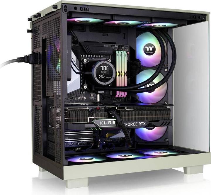 Actual product image Thermaltake "Midi View 380 XL WS ARGB Matcha Green" (ATX, mATX, Mini-ITX)