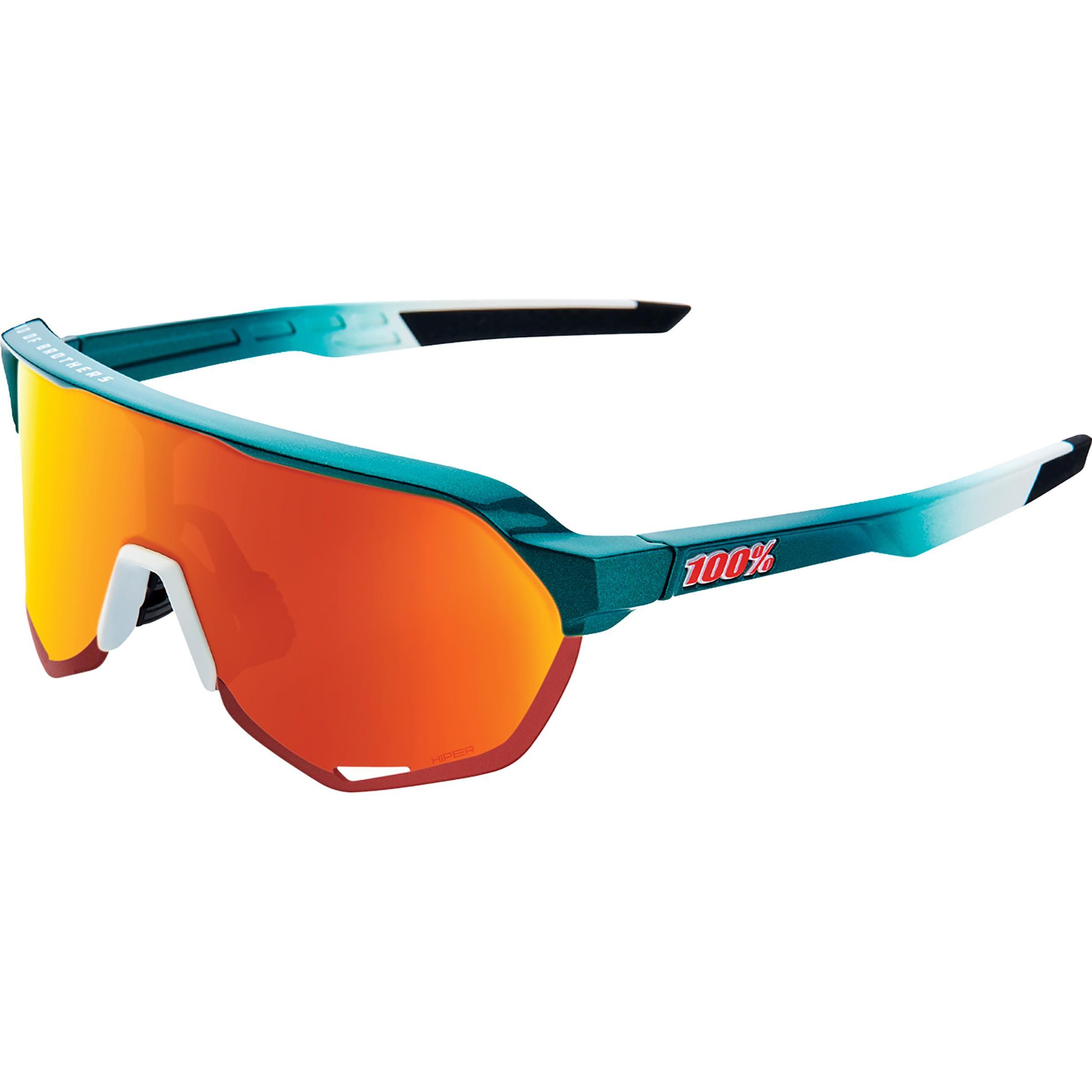 100%, Herren, Sportbrille, Brille S2 (Weiss, Hiper Red), Weiss