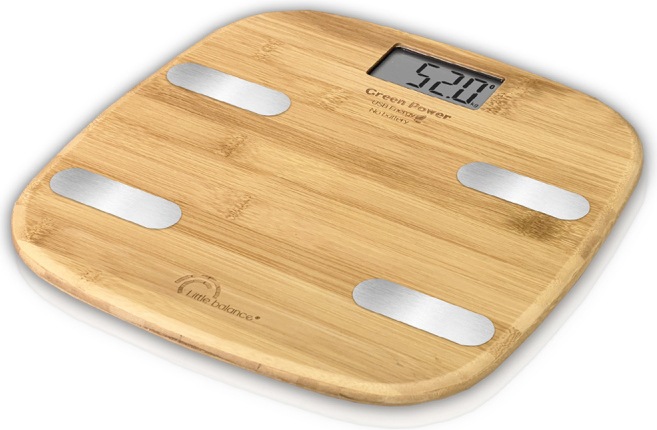 Produktbild Little Balance Fitdays Connect Bambou Quadratisch Holz Elektronische Personenwaage (150 kg)